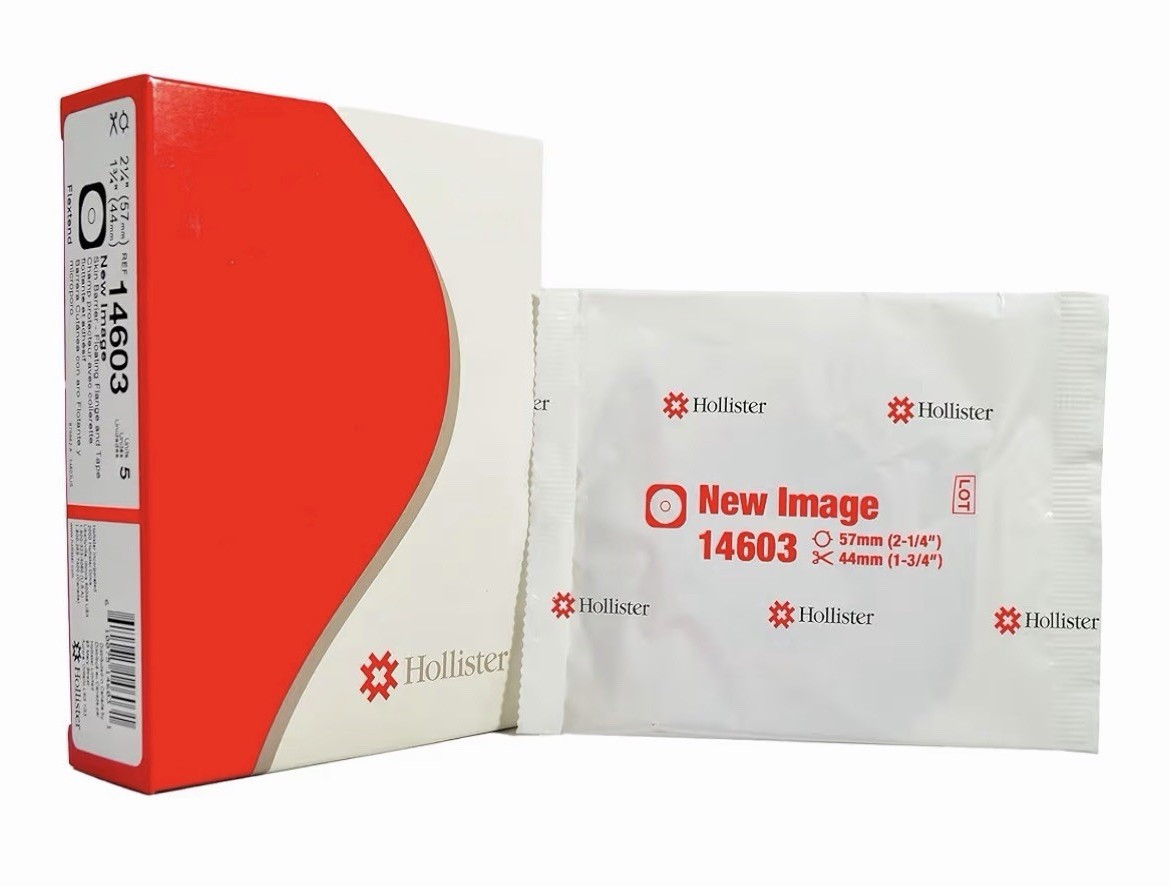 Hollister New Image 14603 Ostomy Flat Pre-Cut Wafer Skin Barrier 5 Pack