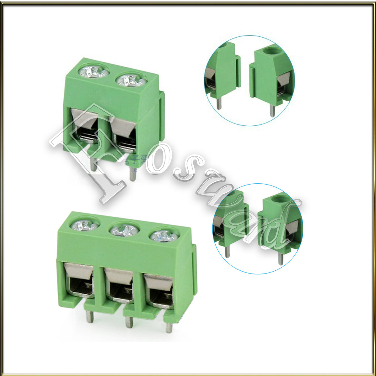 2/3 PIN 5.08MM (2.54MM X 2) PITCH PCB MOUNT SCREW TERMINAL BLOCK CONNECTOR GREEN