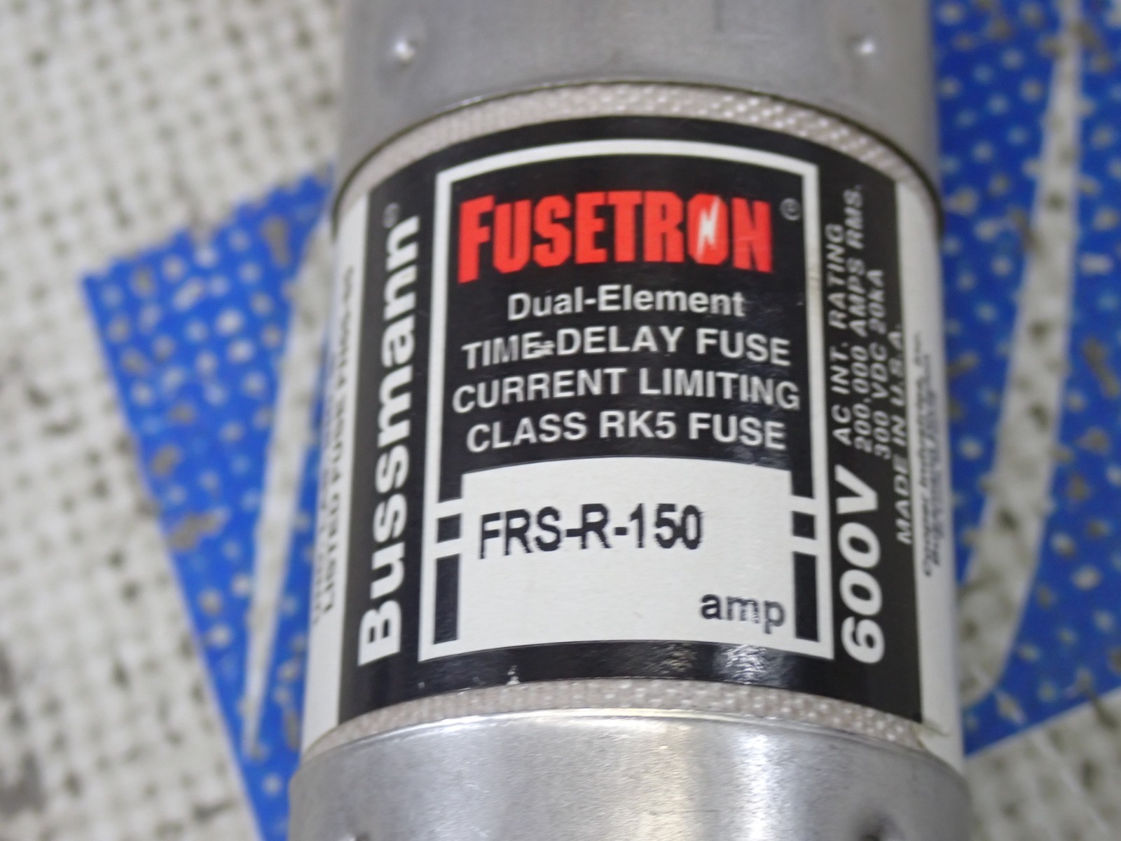 Fusetron FRS-R-150 Fuse RK5 150 Amp 600V Time Delay Long Stab