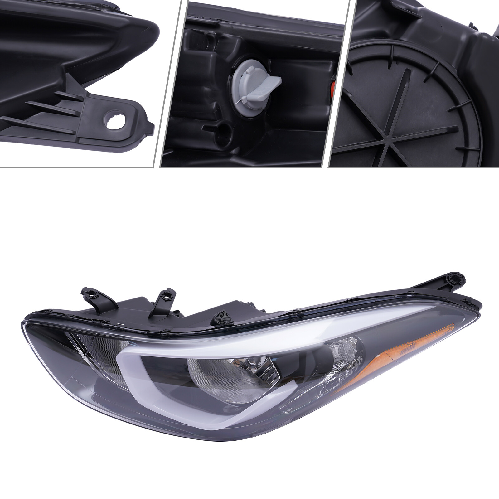 Fits 2014 2015 2016 Hyundai Elantra Halogen Headlight Left Driver Side Front