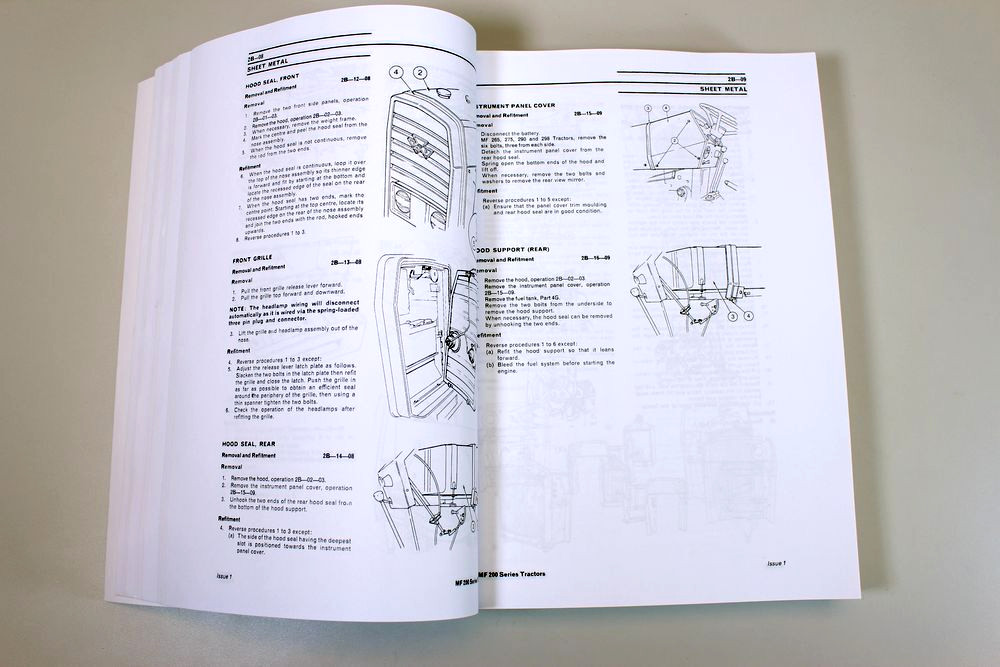 Massey Ferguson MF 200 Series MF 270 283 Tractor Service Manual Repair Workshop
