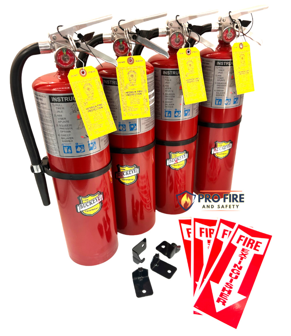 NEW 5LB Buckeye – ABC Dry Chemical Fire Extinguisher with cert tags (4 pack)