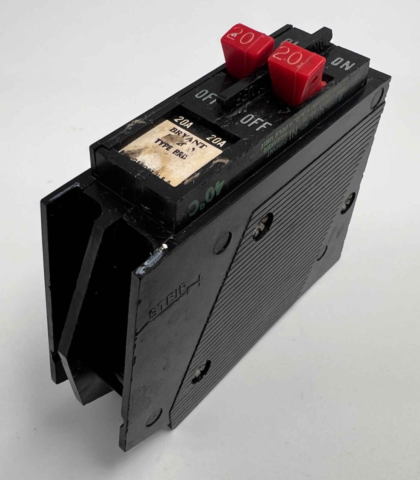 Bryant BR 20-20 BR2020 20 Amp 1 Pole Circuit Breaker Type BRD 120VAC Plug In