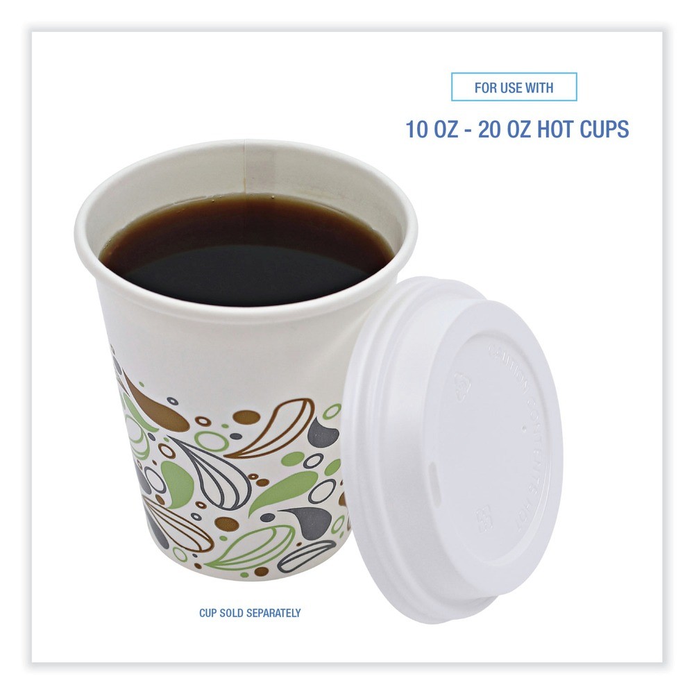Boardwalk DEERHLIDW Plastic Lids for 10 – 16 oz. Hot Cups – WHT (1000/Carton)New