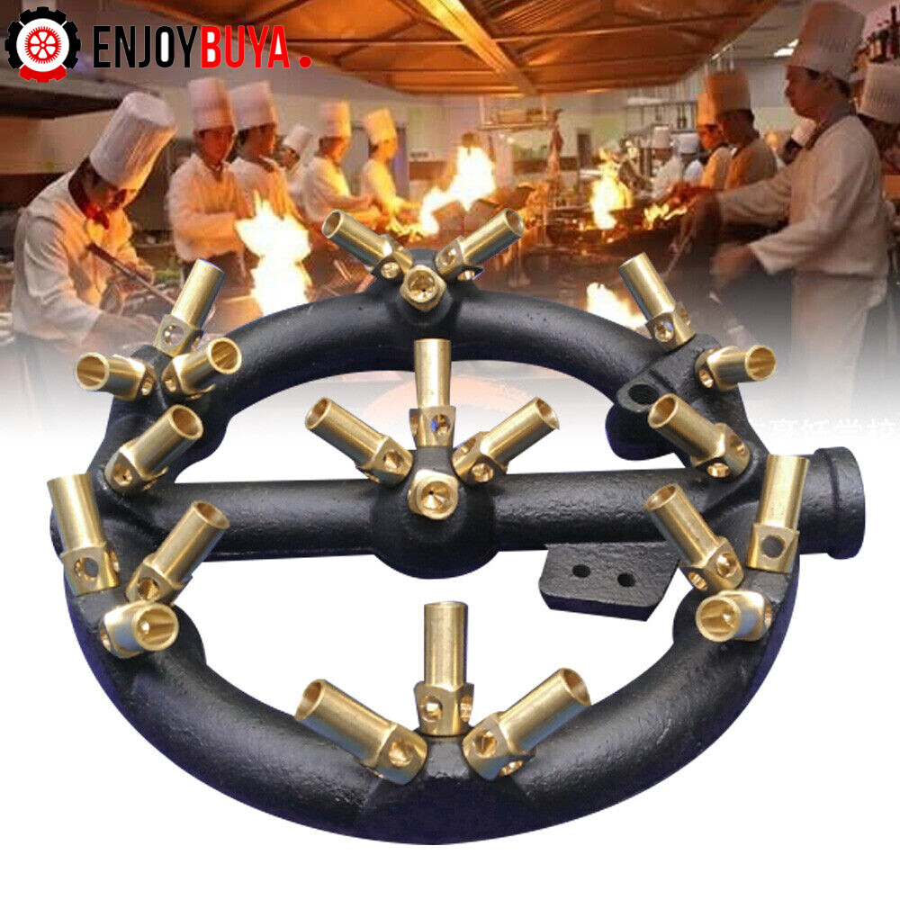 Jet Burner for Natural Gas | Commercial Cast Iron & Brass Wok Burner with 10/20