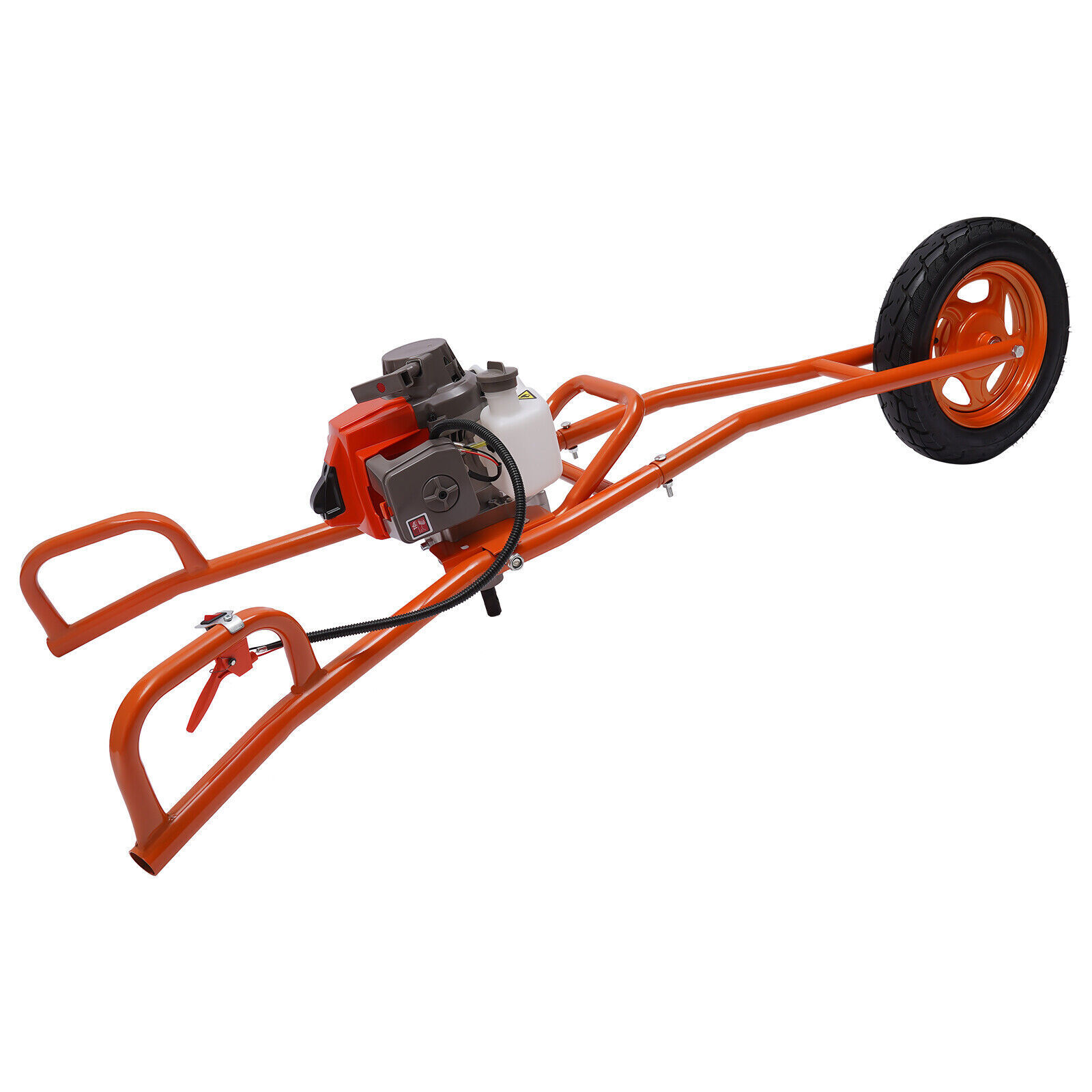 11″ Bit Post Hole Digger Gas Powered 63cc 3hp Hand Push Earth Auger Ground Drill