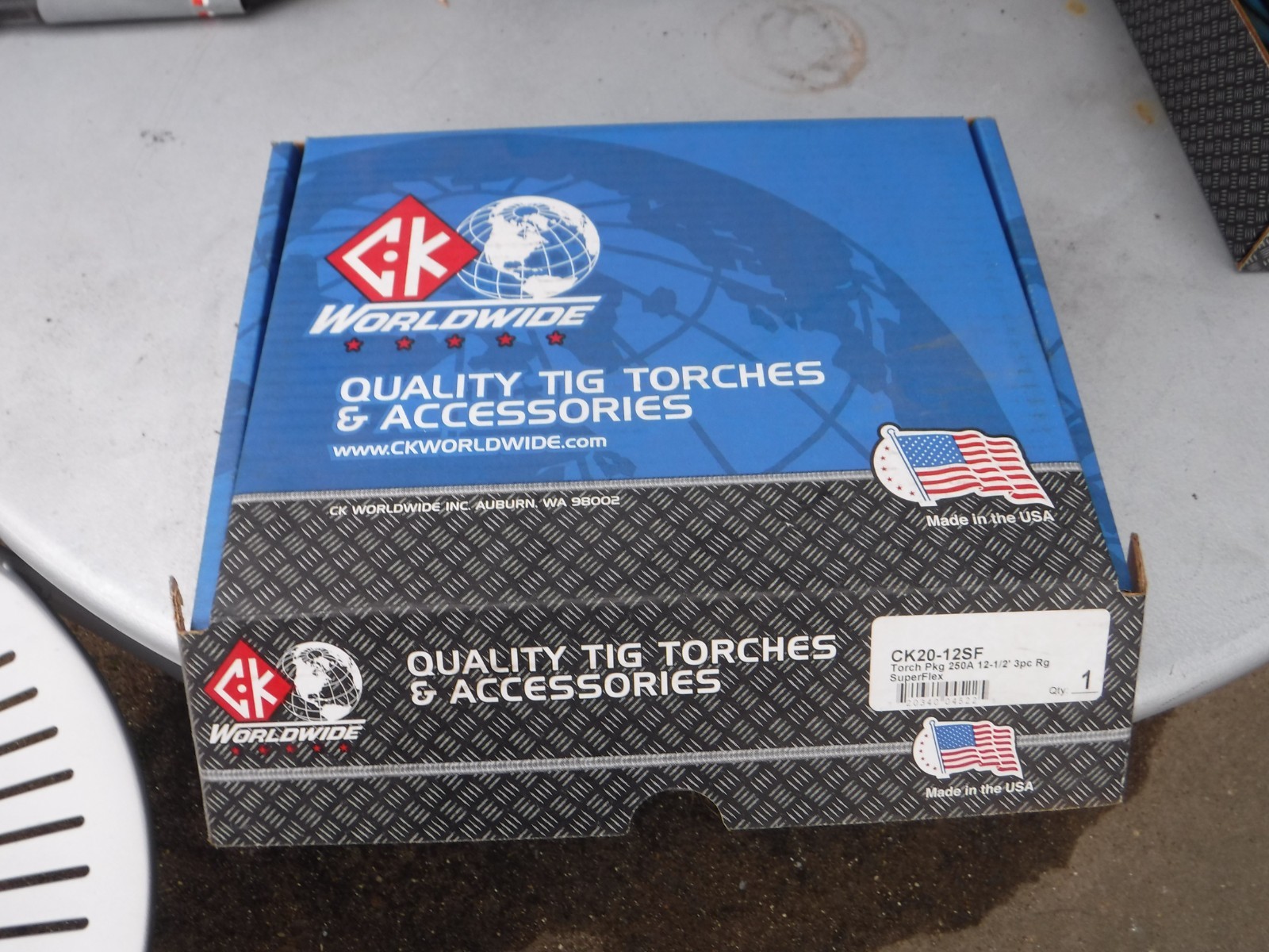 CK20 Water Cooled TIG Torch Kit Flex 250A 12.5′ 3-Pc Super-Flex CK20-12SF FX USA
