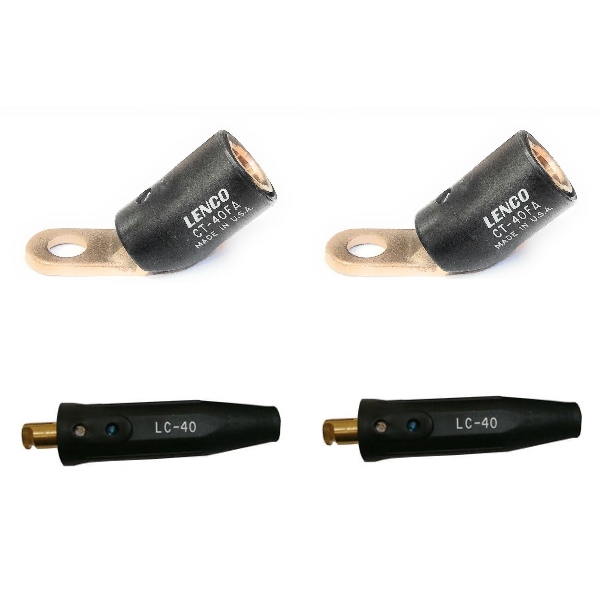 Lenco Tweco Style Connector & Lug Set for 1/0 – 2/0 Welding Cable