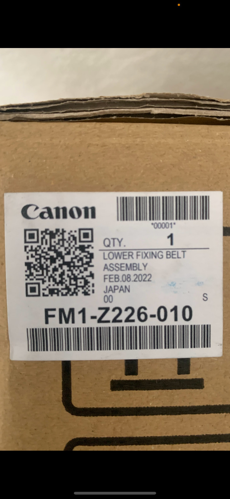 Canon IPR C60/C700/C800 FM1-Z226-000 (FM1-C722-010) Lower Fuser Belt Assembly