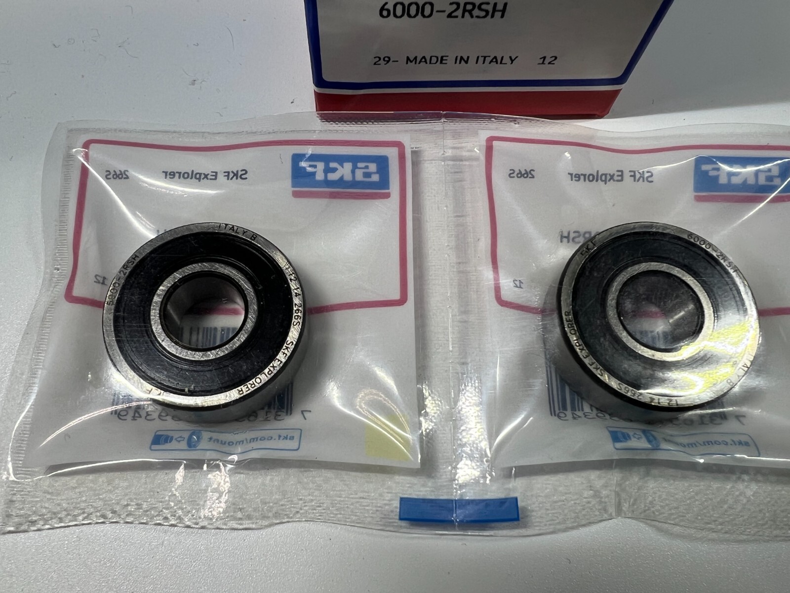 2(Pack) 6000-2RS/C3 SKF 2 RUBBER SHIELDED BALL BEARING 10X26X8mm NEW ITALY