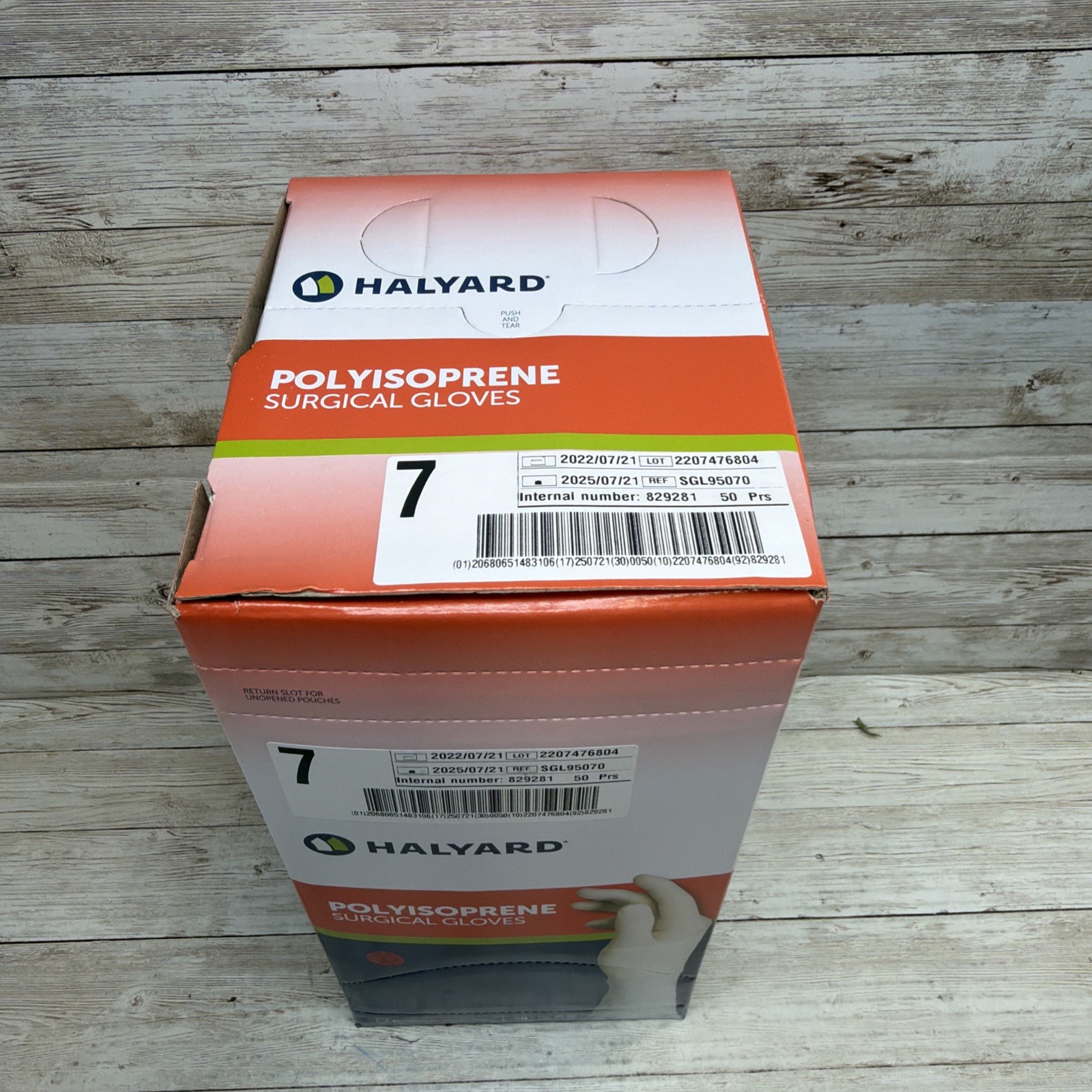 HALYARD Polyisoprene Surgical Gloves Sterile *200 pair* Size: 7 *See Date*7-25