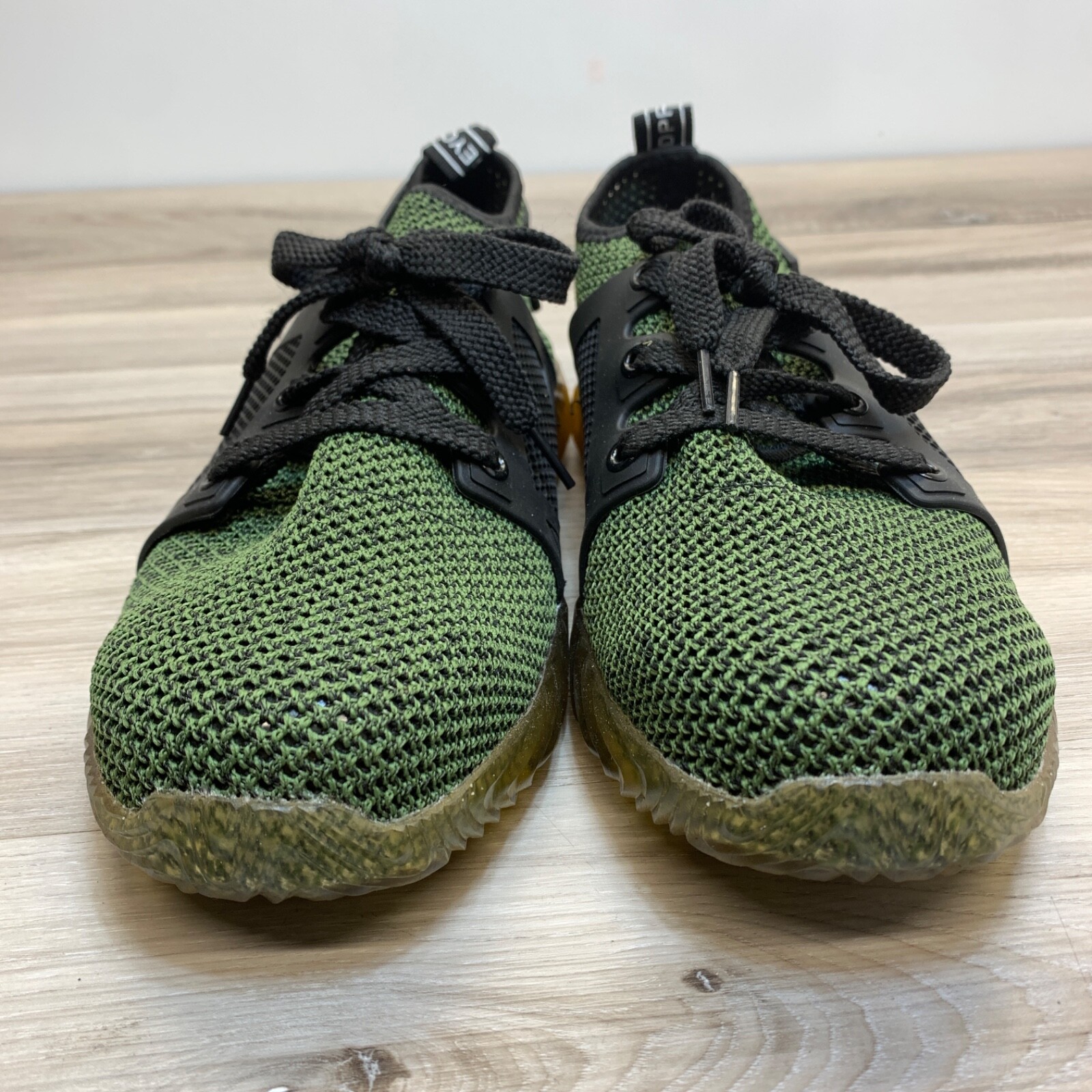Indestructible Work Safety Toe Breathable Green Black Lace Up Shoes Mens 12 / 45