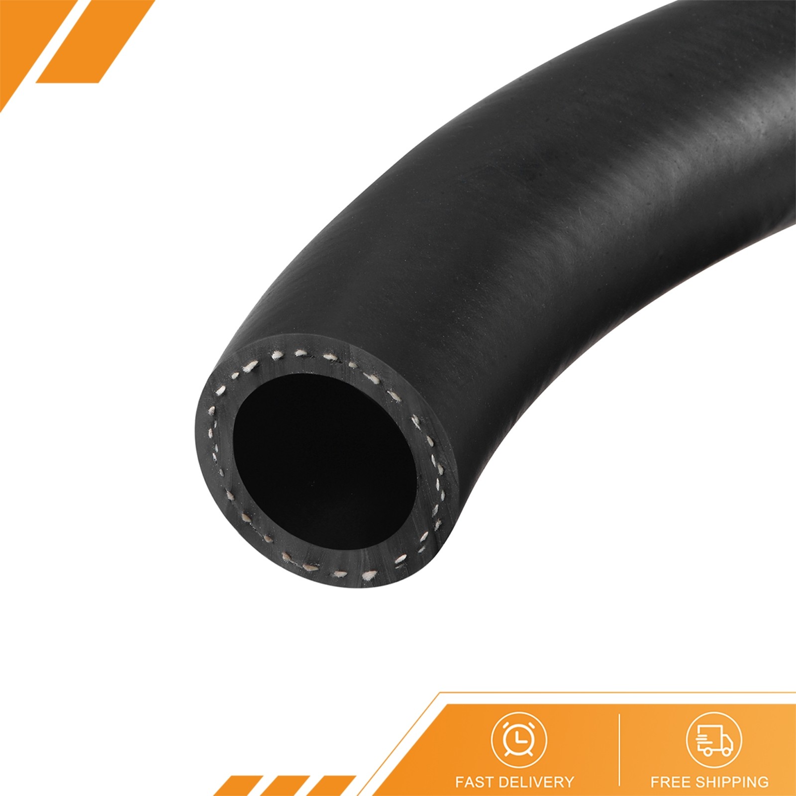 1″ ID Fuel Line Hose, 1 7/16″ OD 5ft Black Rubber Oil Hose for Fuel System