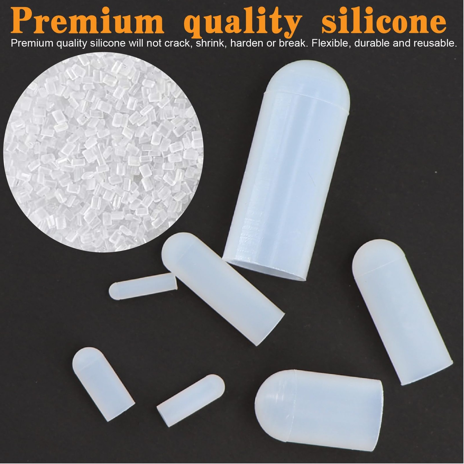 Taukealugs 110 Piece High Temp Silicone Rubber Blue, Gray, Green, White
