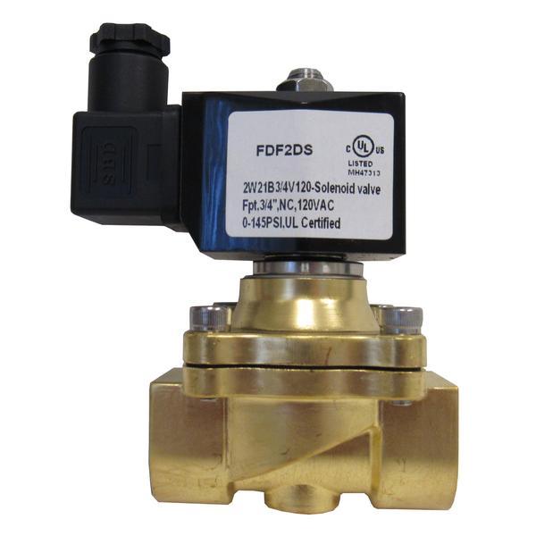 NEW PRM 3/4 INCH NPT SOLENOID VALVE 120VAC BRASS VITON SEALS NORMALLY CLOSED NIB