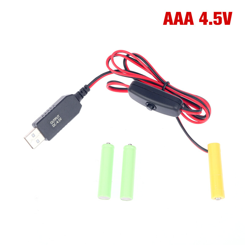 2X AAA Eliminator Cable Dummy-Battery Power Cord Replacement For 3V/4.5V/6V NEW
