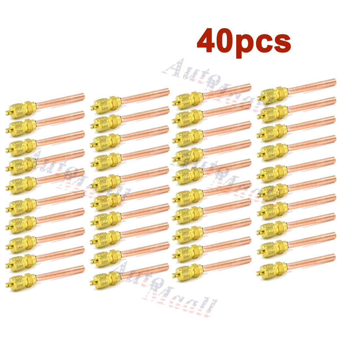 40x Service/Access Valve 1/4″ SAE *1/4″ OD *2.75″ Stem Core AC Refrigeration Kit