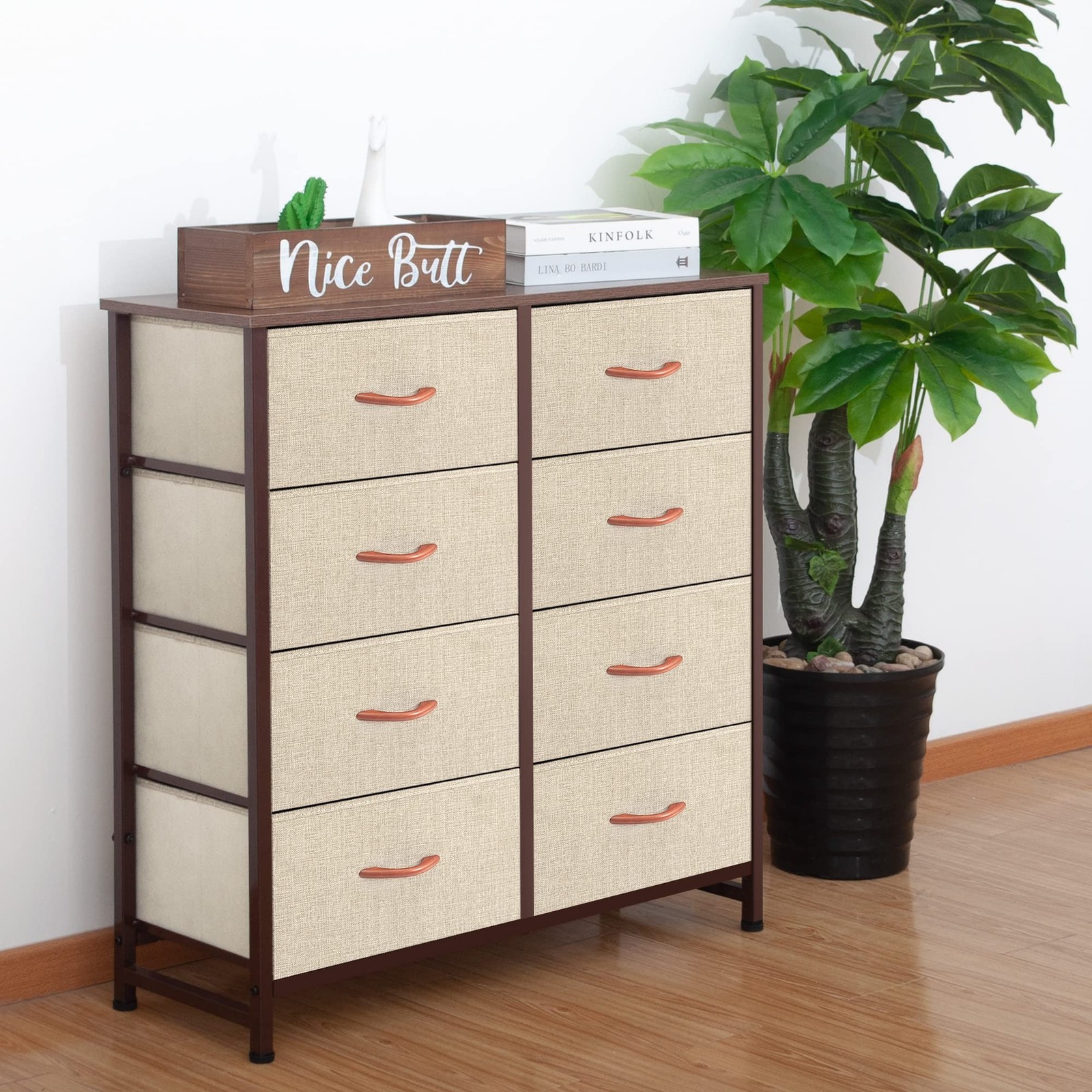 Storage Dresser Furniture Unit-Tall Standing Organizer for Bedroom, Office, L…