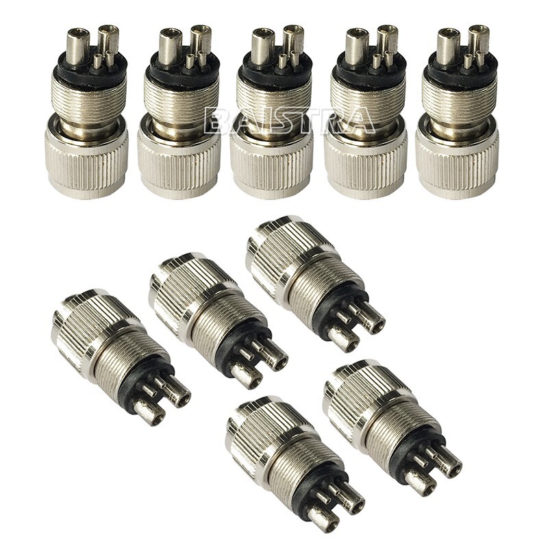 Dental 4 Hole to 2 Hole High Speed Handpiece Tubing Adapter Changer Connector US