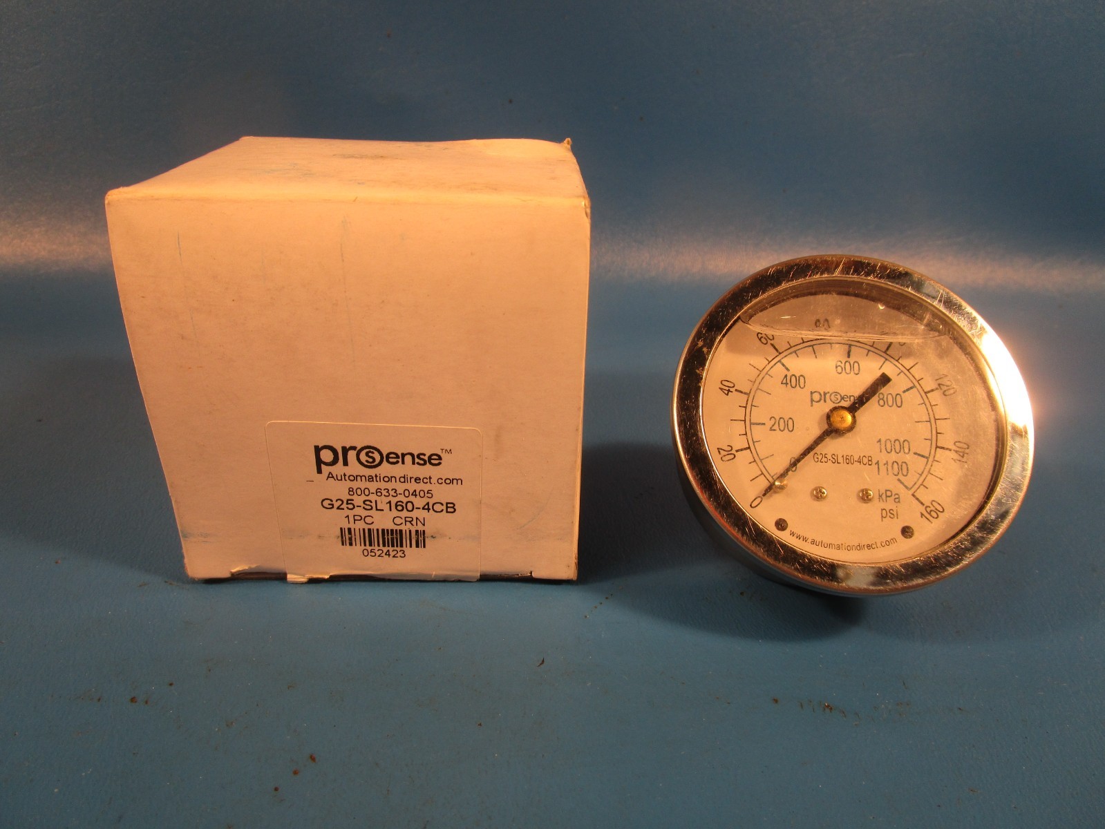 Automation Direct, Prosense G25-SL160-4CB, Pressure Gauge, 2.5in diameter