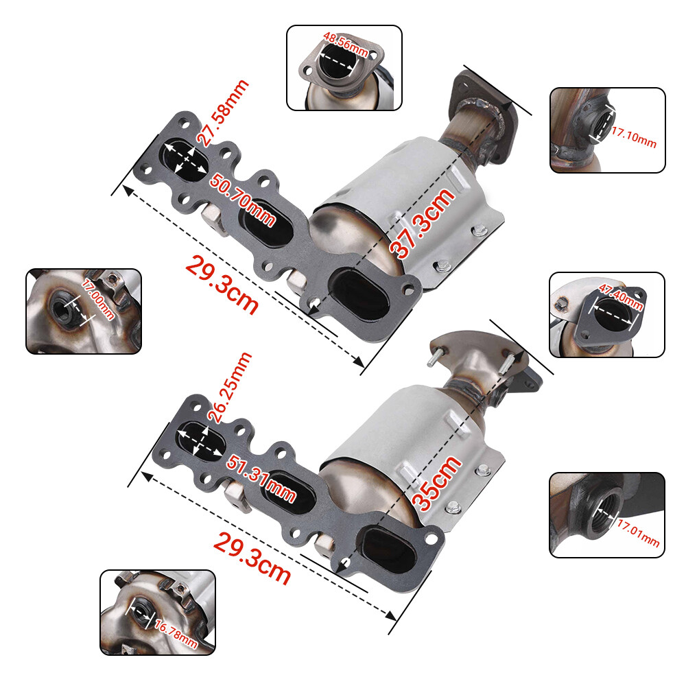 FOR 2013-2019 Ford Explorer 3.5L V6 Catalytic Converter Front Left & Right