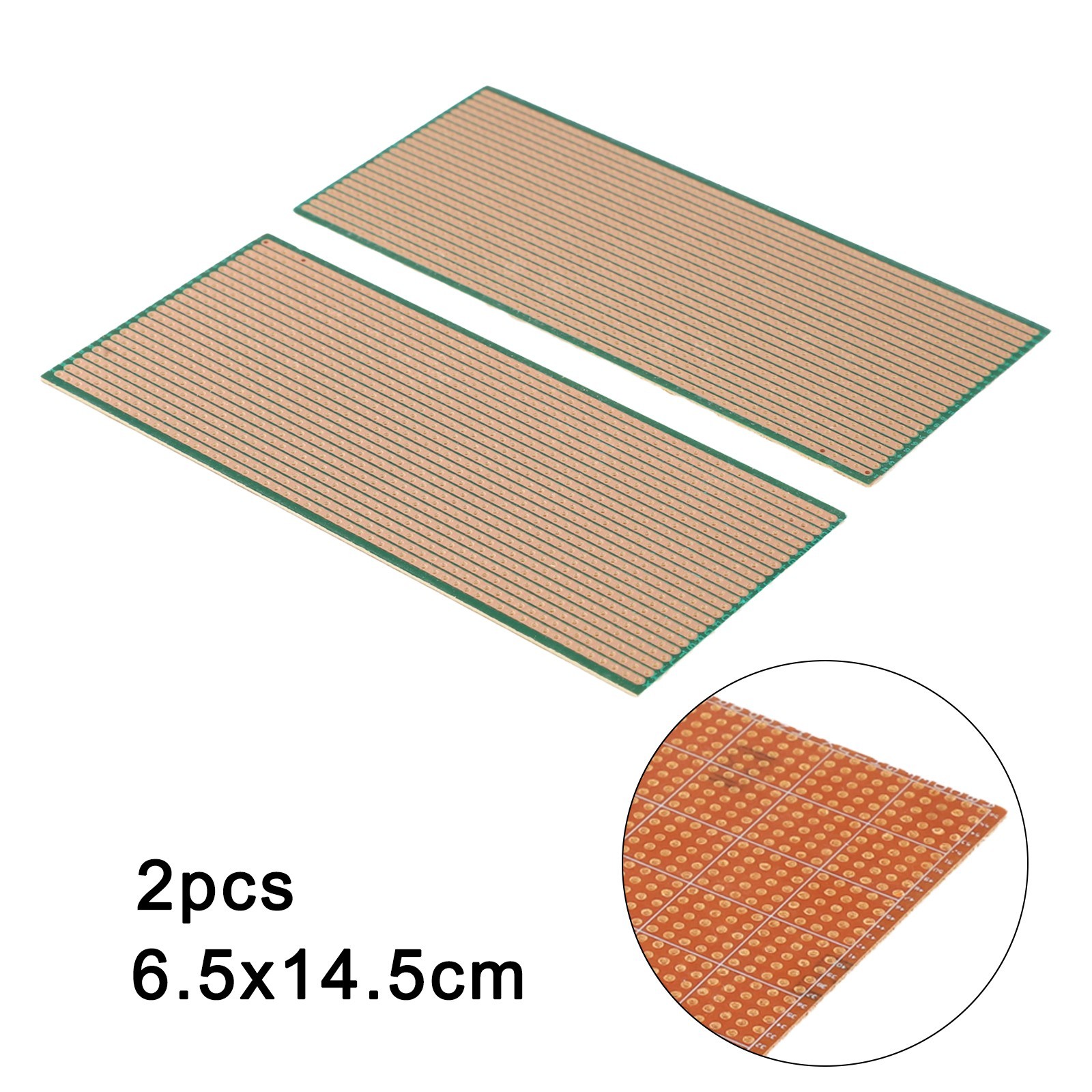 2 X Stripboard Veroboard Single-Sided Copper PCB Circuit Perf Board 6.5*14.5CM