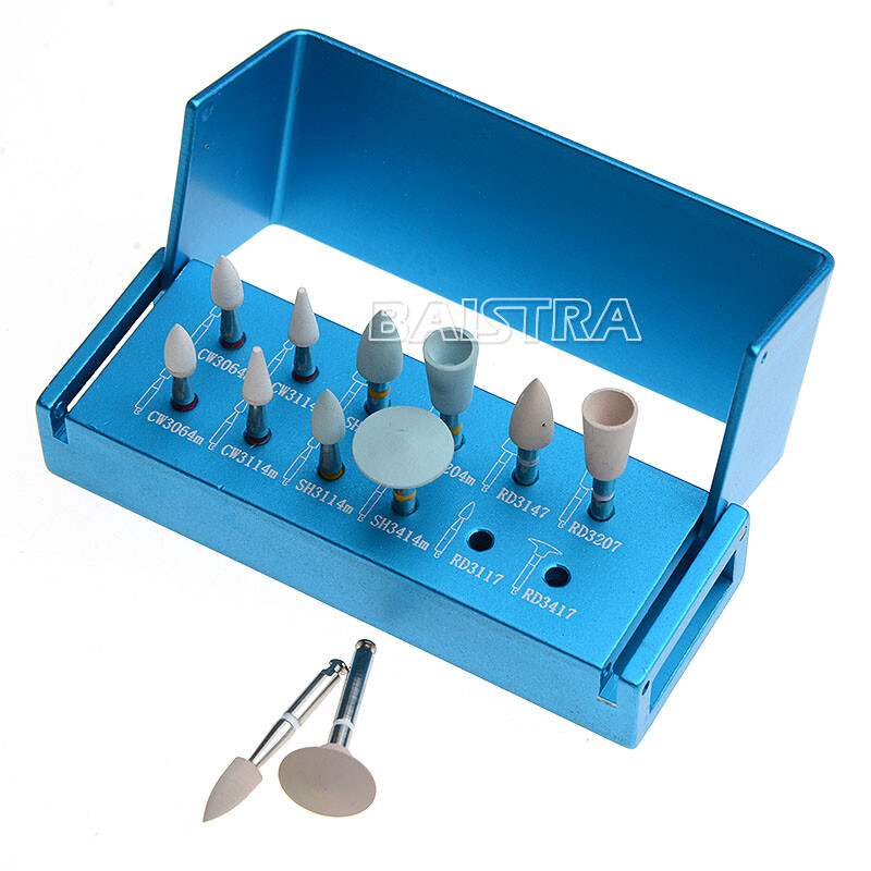 Dental Clinic Diamond Porcelain Zirconia Polishing Kit For Low Speed Handpiece