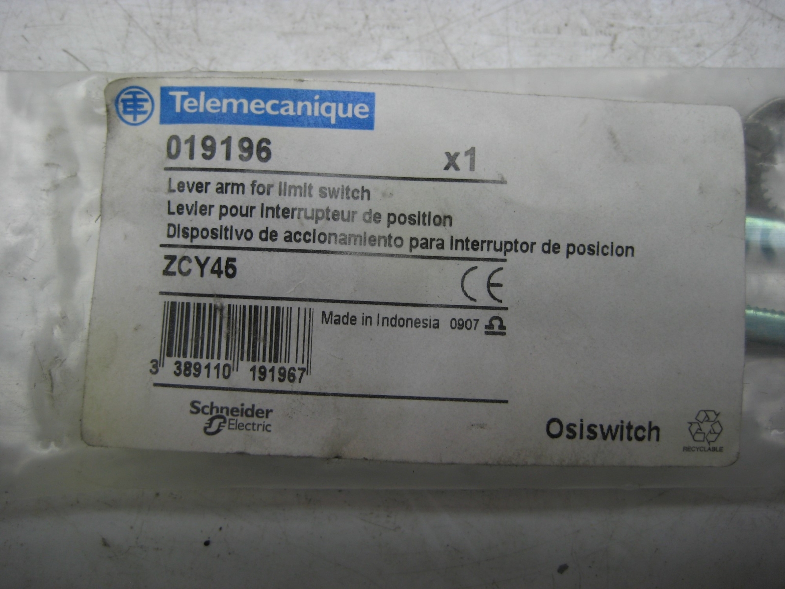 TELEMECANIQUE ZCY45 LEVER ARM NSFS