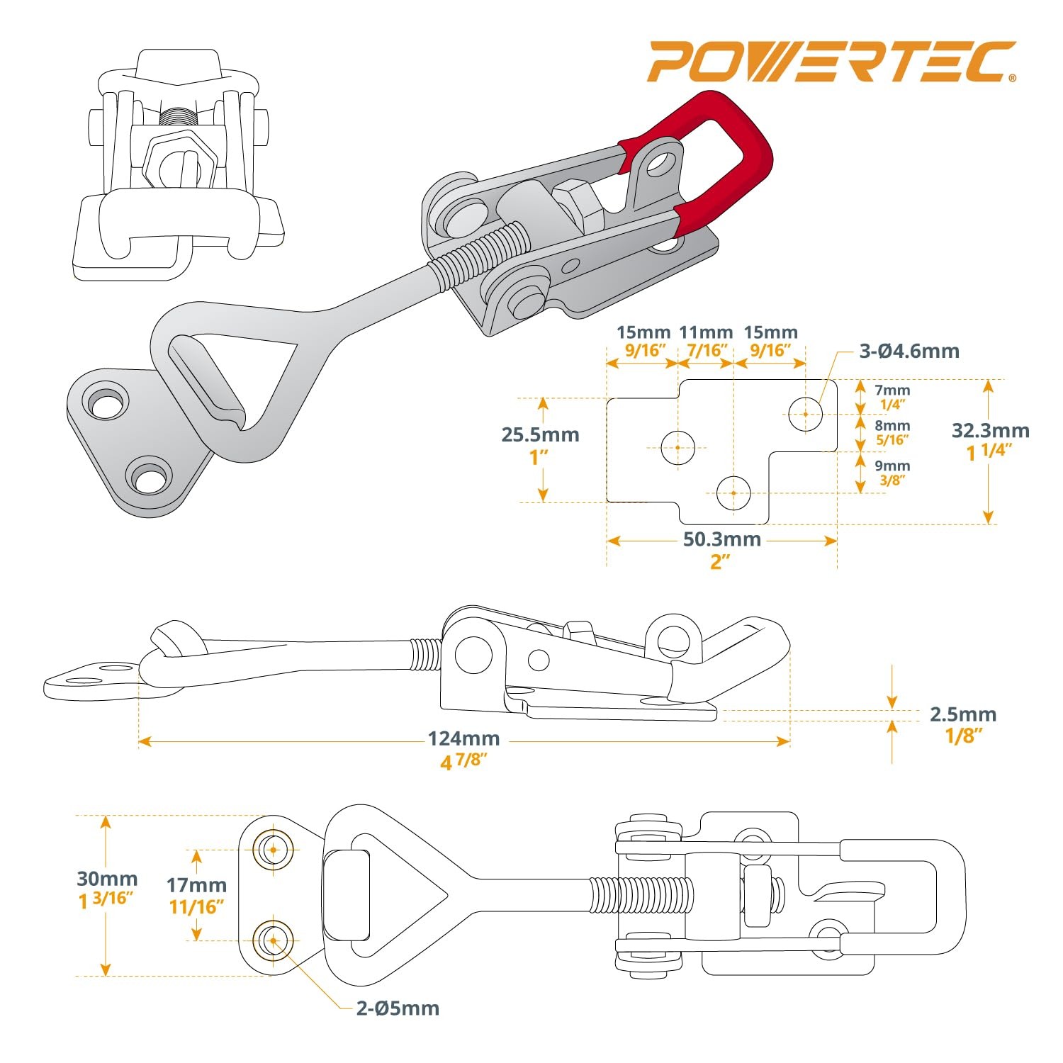 4 Pack HeavyDuty Toggle Latches 400 lbs Holding Capacity Zinc Plated for Cabine