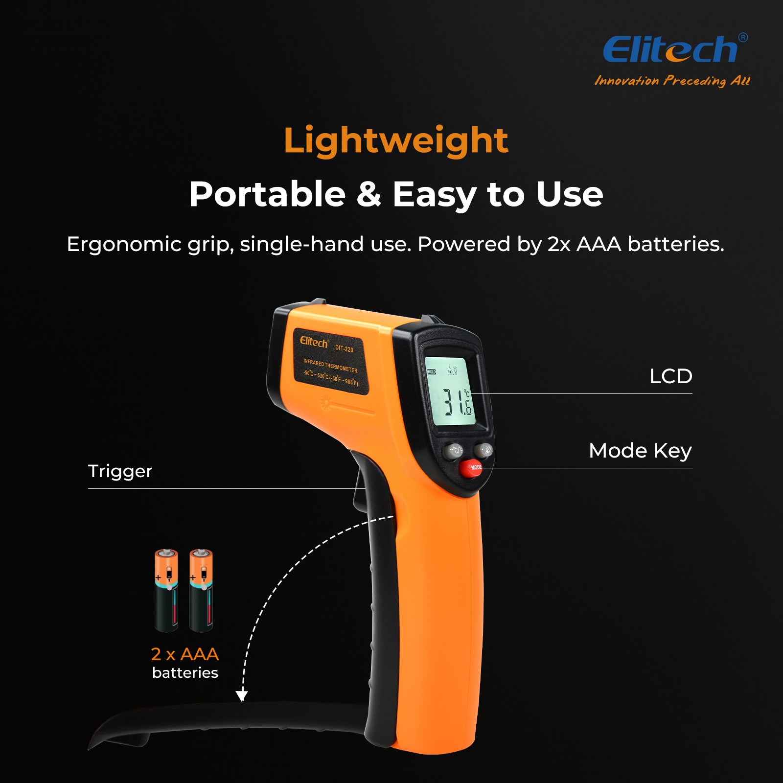 LCD Digital Non-contact Laser IR Infrared Thermometer Temp Meter Temperature Gun