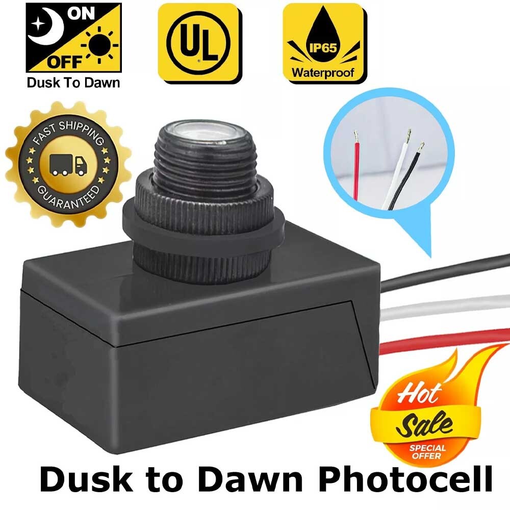 4pcs Dusk to Dawn Photocell Light Switch Auto ON Off Light Sensor Control Switch