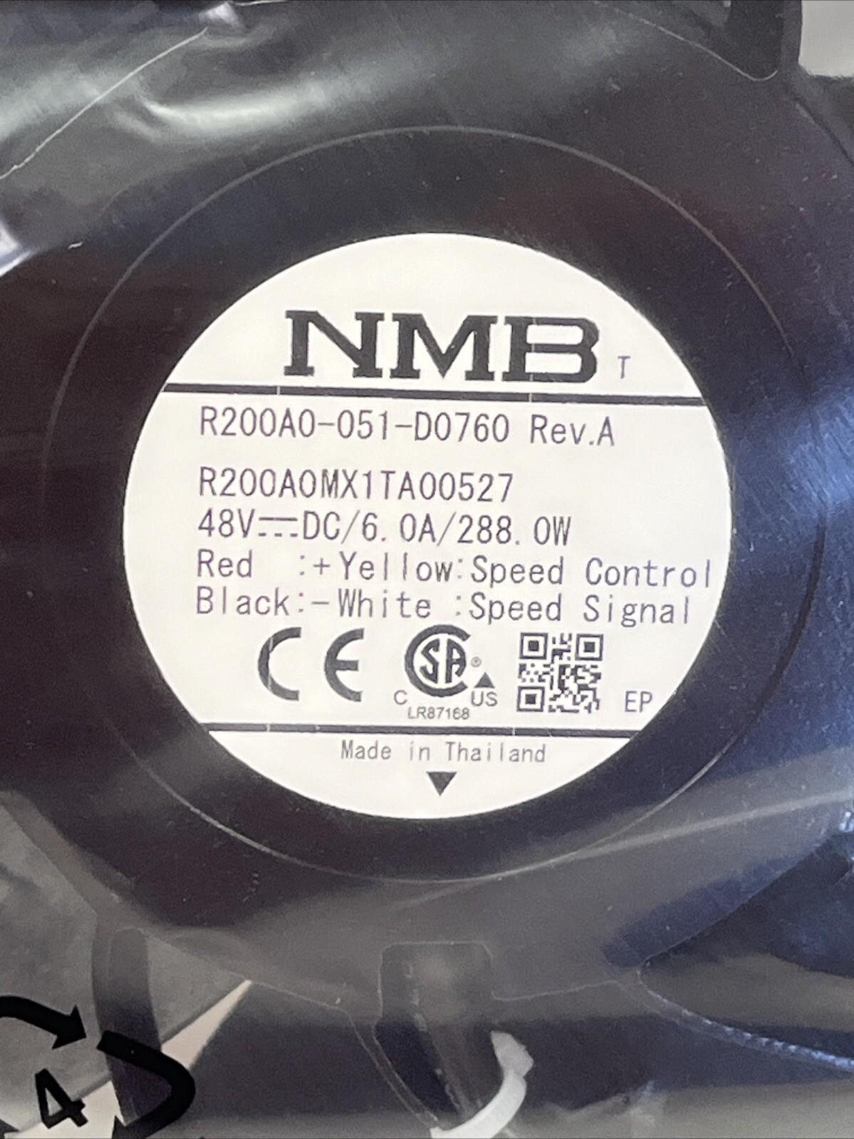NMB R200A0-051-D0760 Rev A 48V 6.0A 288.0W PWM Speed Control Fan | USA Seller