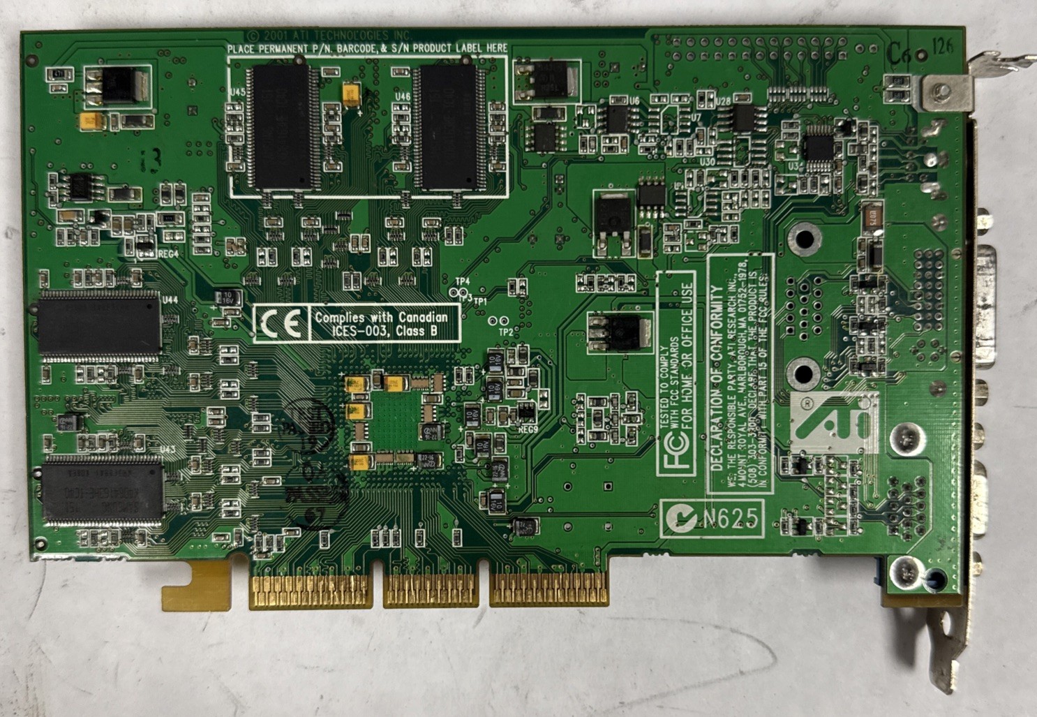 ATI 109-83200-01 Radeon 7500 64MB DDR AGP Graphics video card