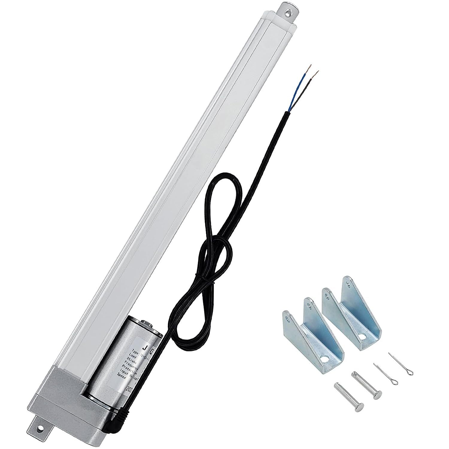 Linear Actuator 12V Heavy Duty Stroke 2-24″ 300N 66lbs Max Fast Speed 1.77″/s