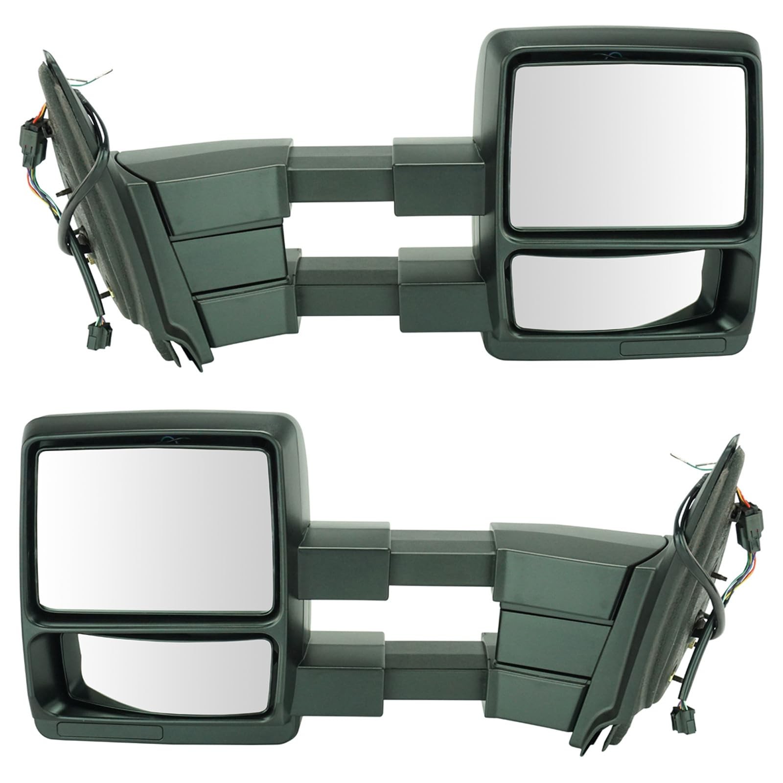 2011-2017 Ford Expedition Power Heated Puddle Light Tow Textured Black Mirrors