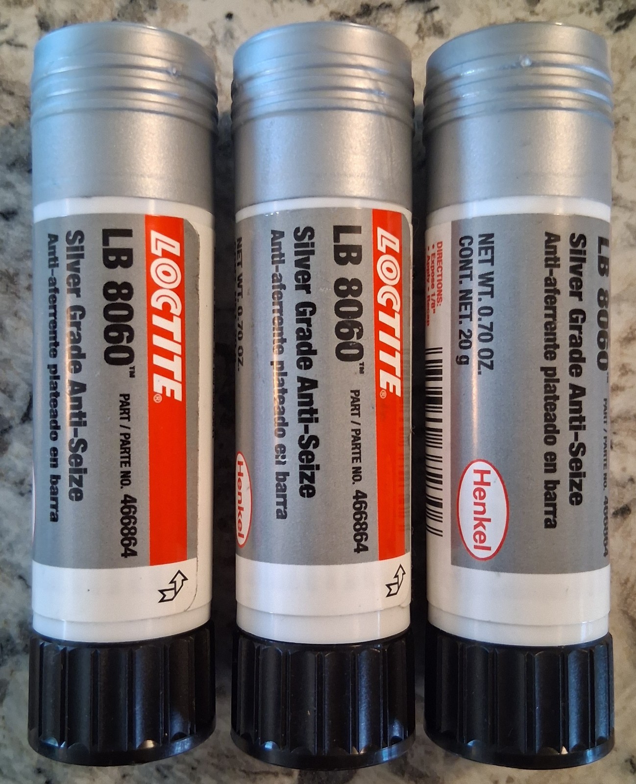 X3!!! Loctite LB 8060 Silver Grade Anti-Seize 466864 .70 Oz – BRAD NEW!