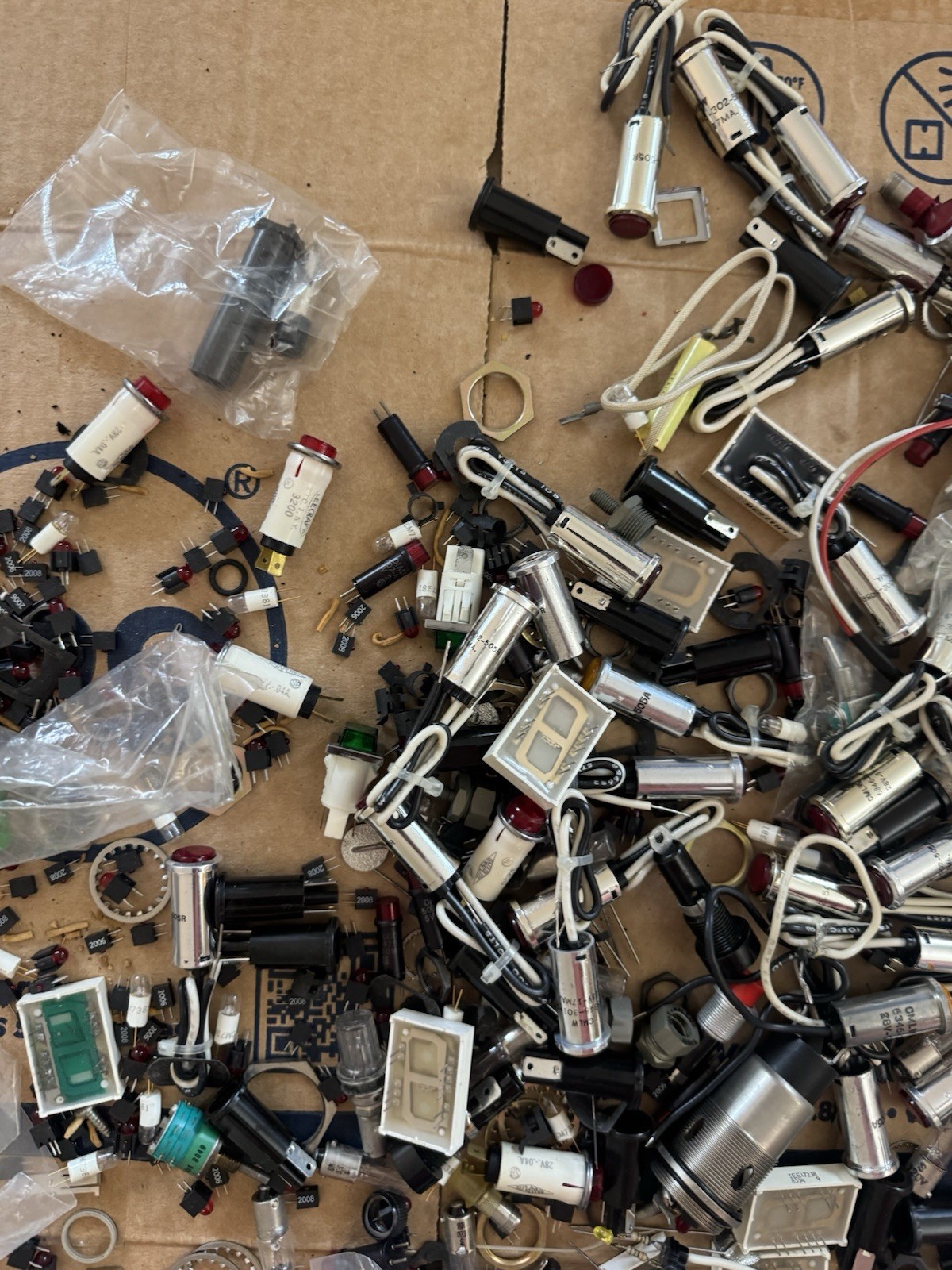 Mixed Lot of Vintage LED Switch Indicators DIALCO etc.. Bargain Price Cleanout