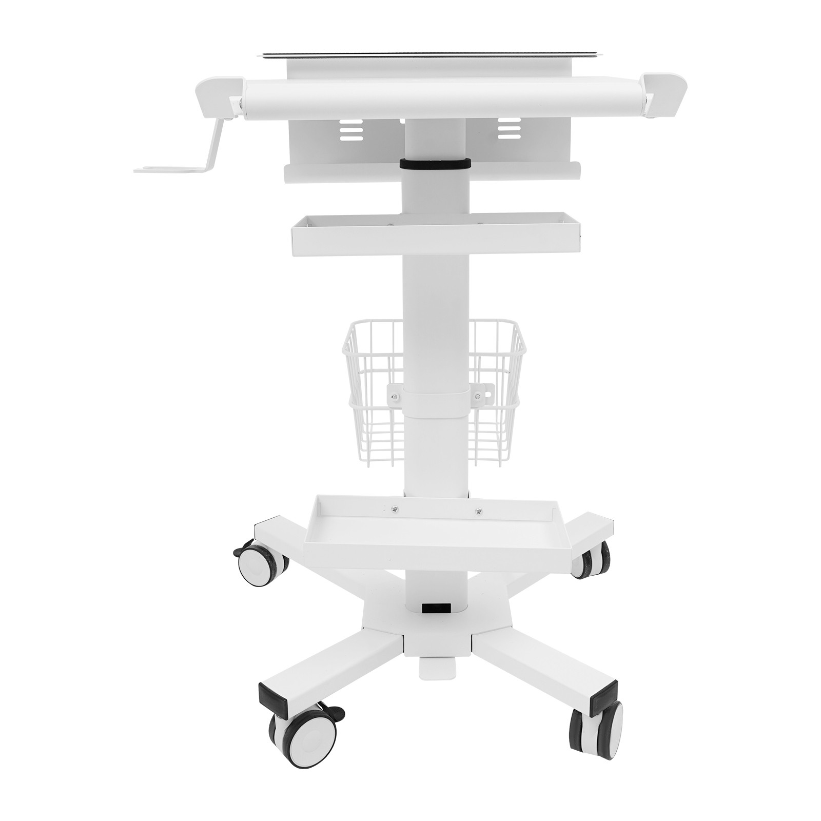 Height Adjustable Medical Laptop Workstation Cart Multi-Functional Medical Cart