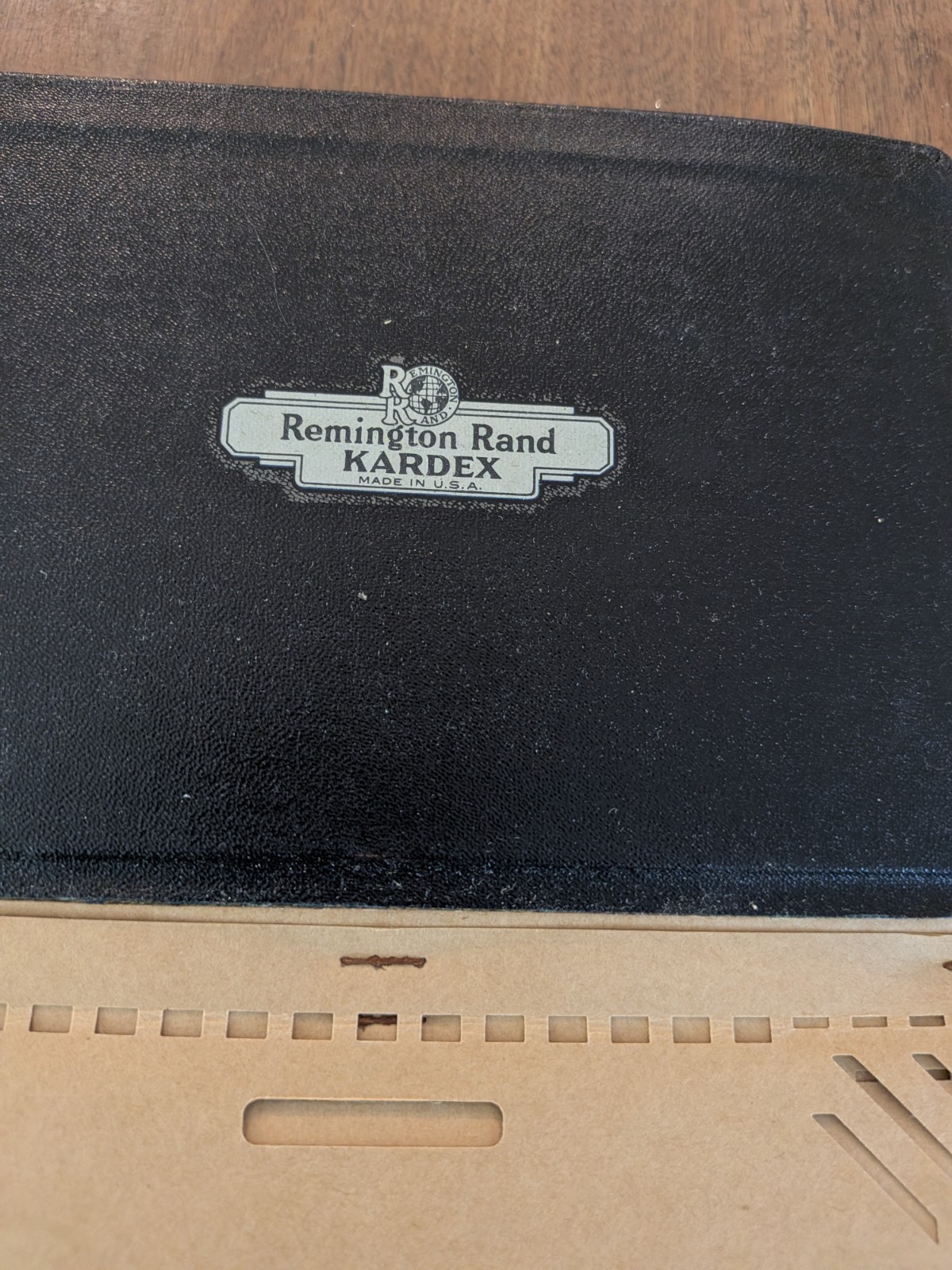 Vintage Black Remington Rand Kardex Visible Record File / Folding Record Book