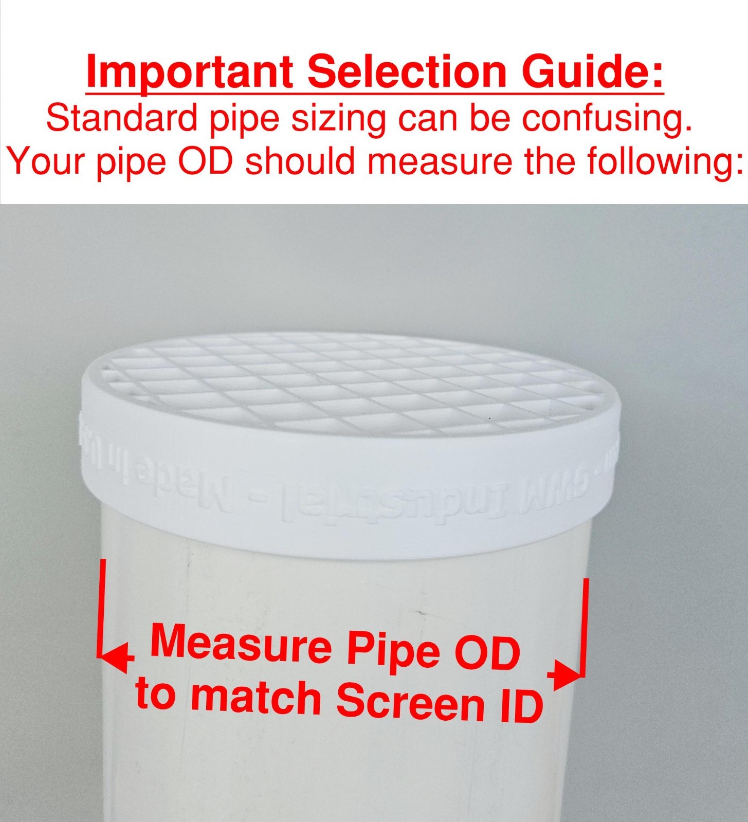 Copper PVC Pipe End Cap with Integral Screens for Socket Fit on End of Pipe