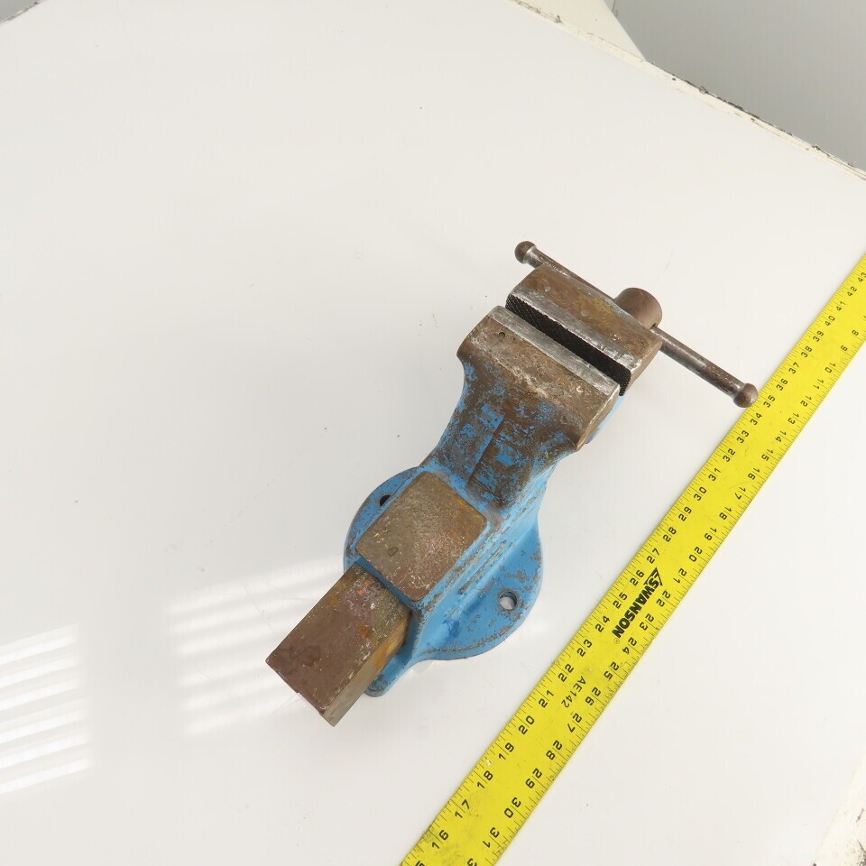 Columbian 4″ Steel Jaw Stationary Machinist Bench Vise 5-3/4″ Open USA Made