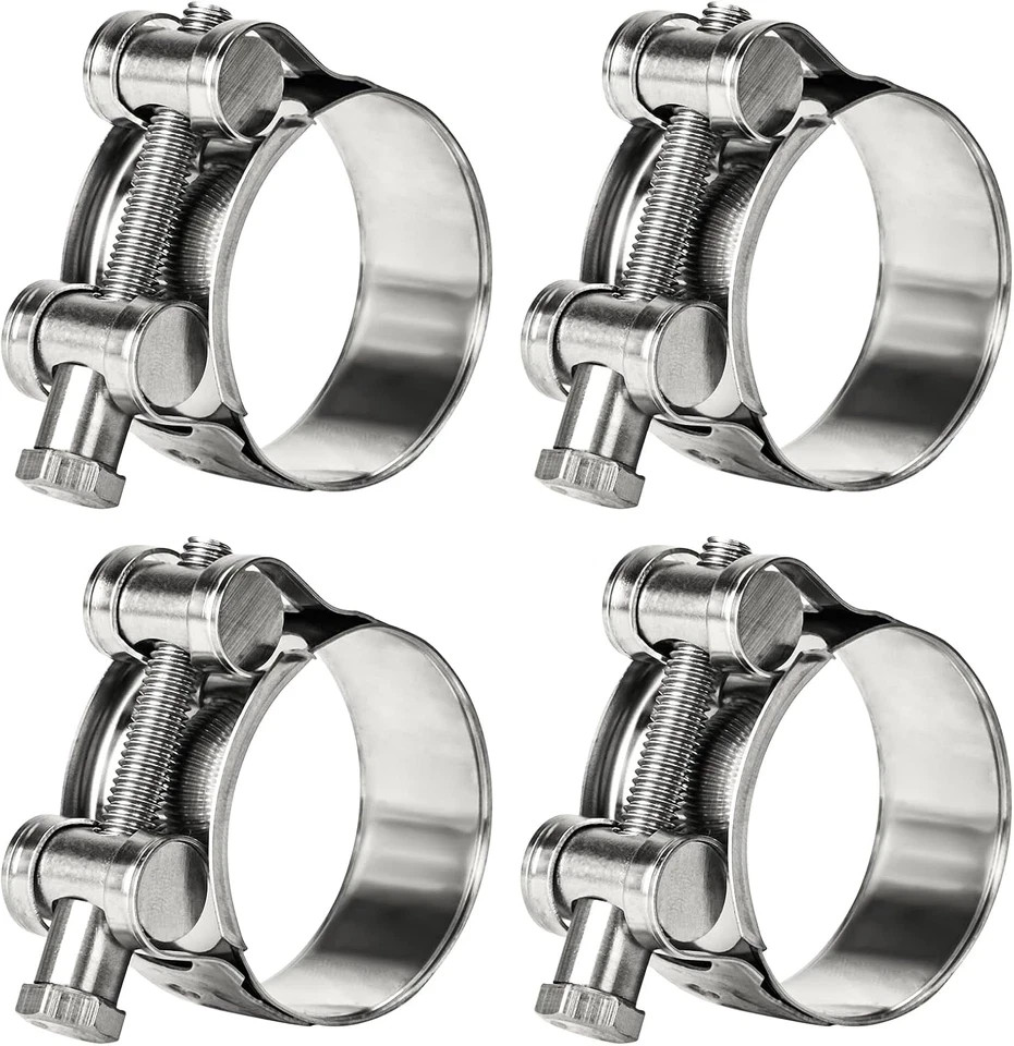 T-Bolt Hose Clamps 304 Stainless Steel (26-28mm 4-Pack) – Heavy Duty Adjustab…
