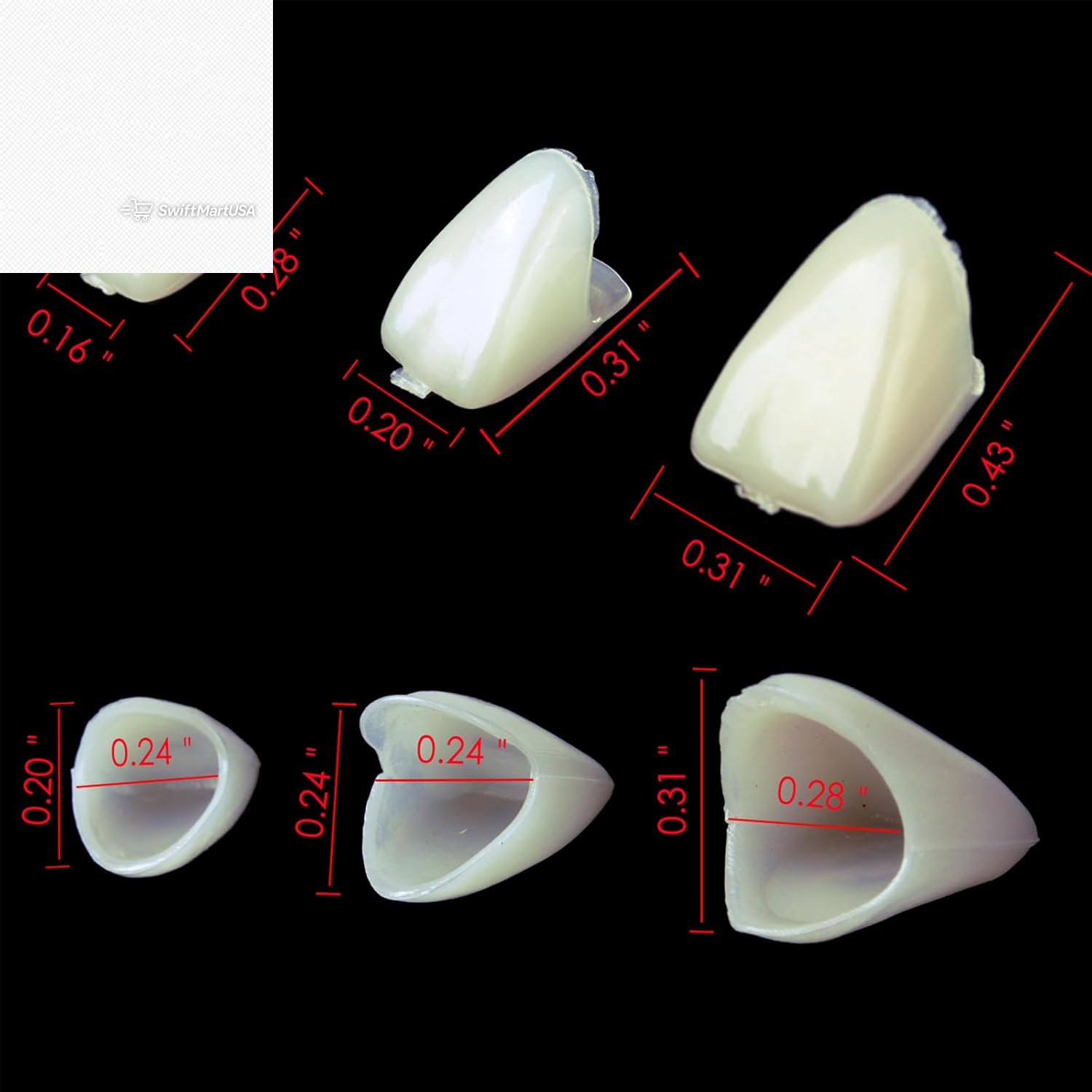 120 Pcs False Teeth Crown Veneers Anterior Posterior Set with Thermal Beads Cap