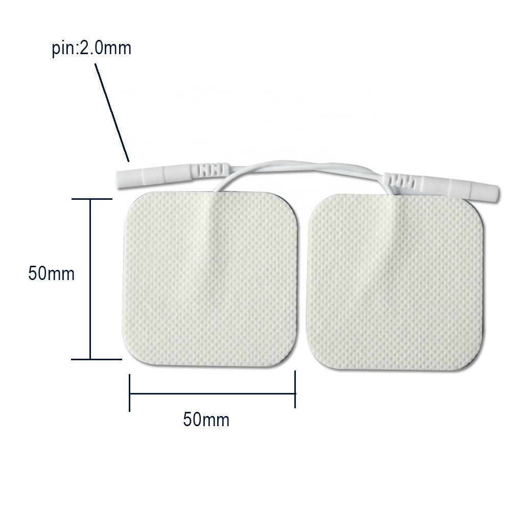 20-80 Pcs TENS Electrode Pads 2×2″ Snap-On Reusable Pads for EMS TENs US Seller