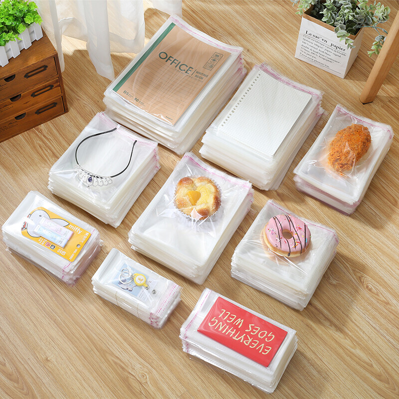 200 Clear Resealable Recloseable Self Adhesive Cello Tape OPP Poly Plastic Bags
