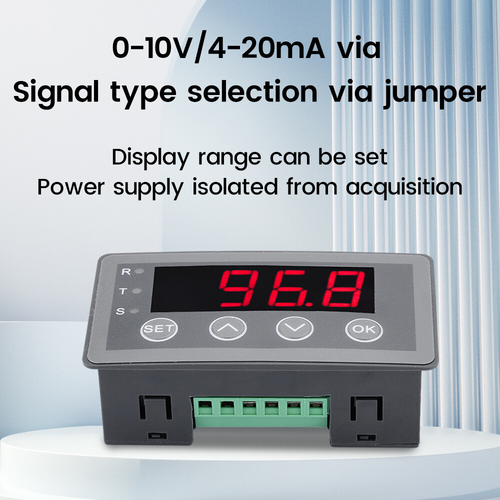 0-10V 0-20mA 2-10V 4-20mA 4-Wire Analog Input (Reception) Display Meter DC 8~25V