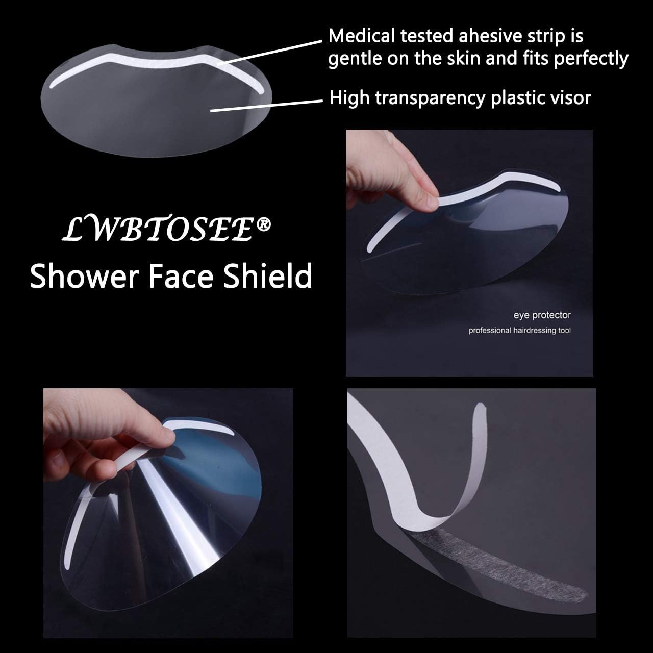 LWBTOSEE 100pcs Eyebrow Shield Disposable Hair 1 Count (Pack of 100), 100