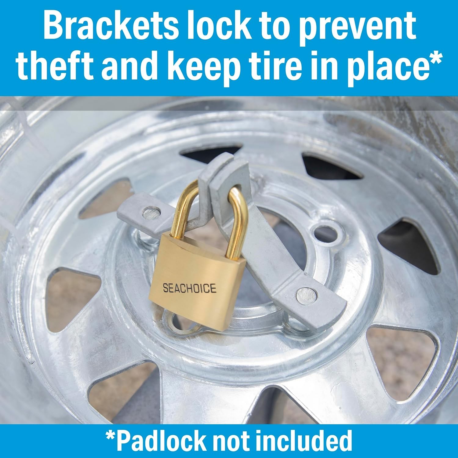Seachoice Lockable Spare Tire Carrier for Boat Trailer