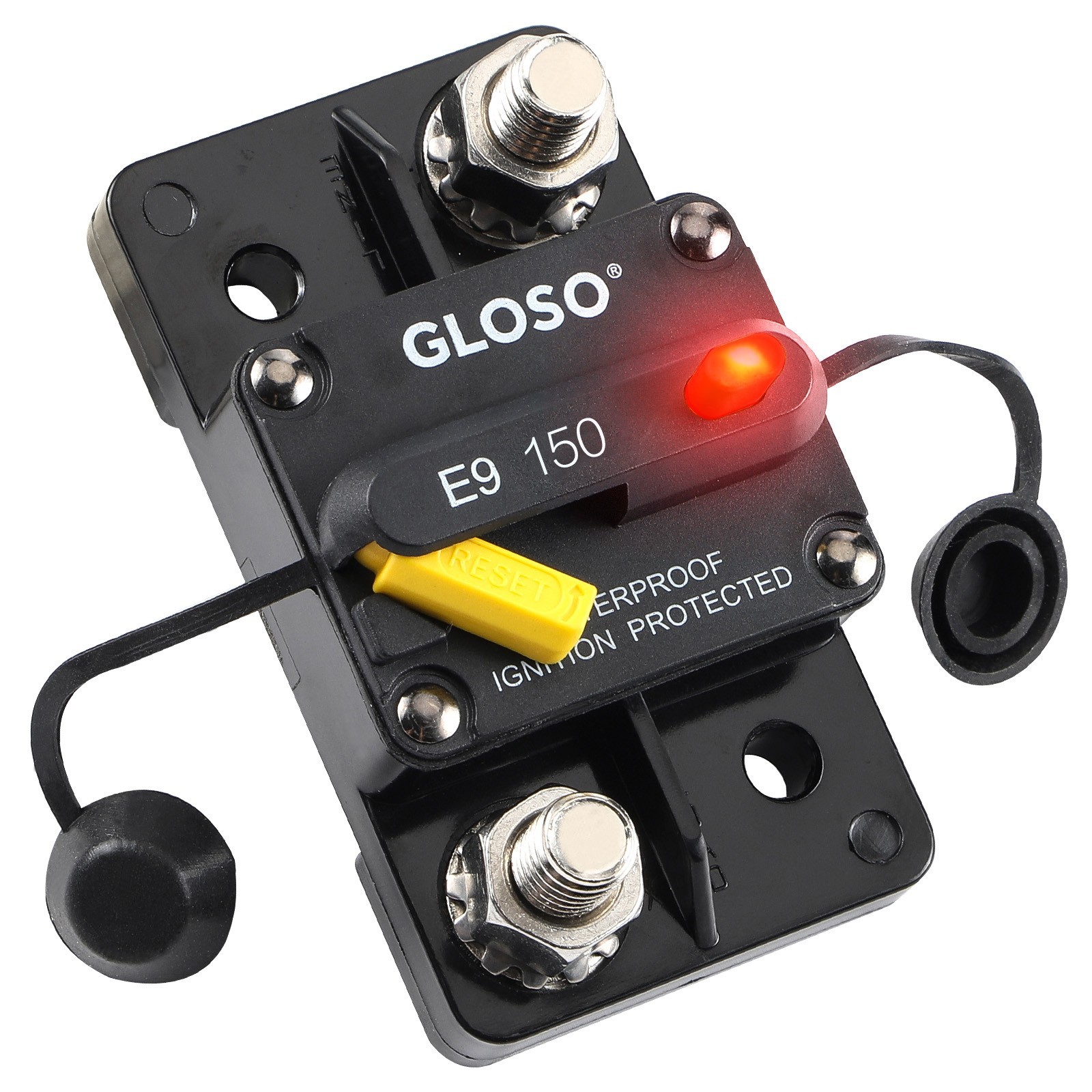 GLOSO E9-LED Thermal Circuit Breaker w/LED indicator, Auto or Manual Reset