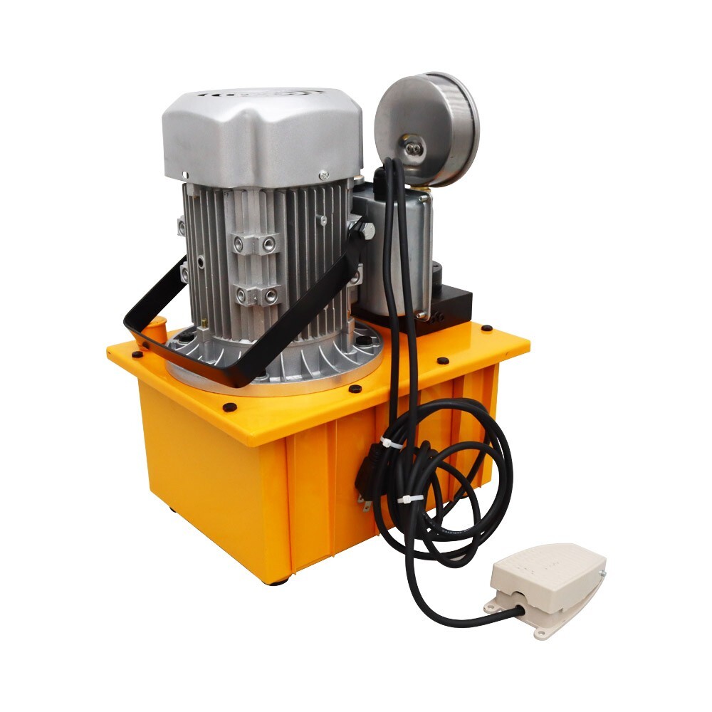 110V 60Hz Electric Double Acting Hydraulic Pump Manual Valve with Pedal 750W